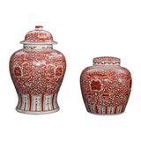 Yausun coral red pots set