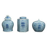 Yausun blue and white happiness pots big set