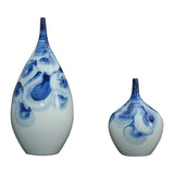 Yausun blue and white water drop vases set