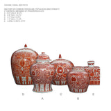 Yausun coral red pots set