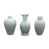 Yausun bluish white song bud vases set