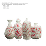 Yausun desert red vases set