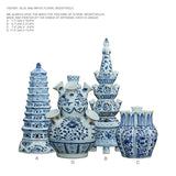 Yausun blue and white floral receptacle set