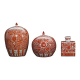 Yausun coral red pots set